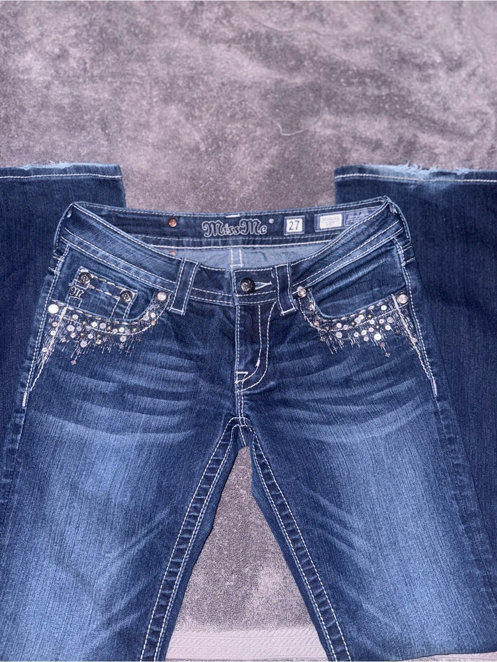 Miss Me Embellished Dark Blue Women’s Jeans